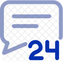 24 X 7 Message Support Chat Icon