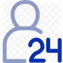 24 X 7 User Support Availability Icon