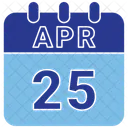 25 April April 25 25 Date Icon