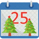 25 Calendario Dia De Navidad 25 Icono