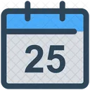 Calendar 25 Christmas Icon