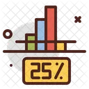 25% 차트  아이콘