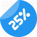 25 퍼센트 라벨 퍼센트 라벨 할인 스티커 아이콘