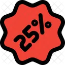 25퍼센트 스티커  아이콘