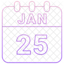 Januar Datum Kalender Symbol