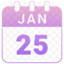 Janvier Date Calendrier Icon