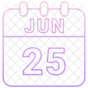 Juin Date Calendrier Icon