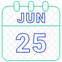 Juin Date Calendrier Icon