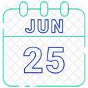 Junho Data Calendario Ícone