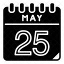 Mai 25 Mai Kalendertag Symbol