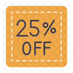 25 Percent Discount  Icon