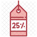 25 Percent Percent Price Tag Icon
