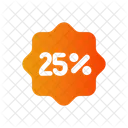 25 Percent Sale Discount 아이콘