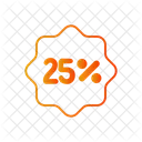 25 Percent Sale Discount 아이콘