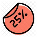 25 Percent Label Percent Label Discount Sticker Icon