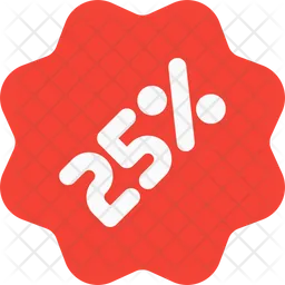 25 Percent Sticker  Icon
