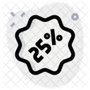 25 Percent Sticker  Icon
