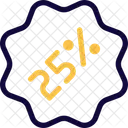 Percent Sticker Icon