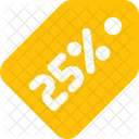 25 Percent Tag  Icon