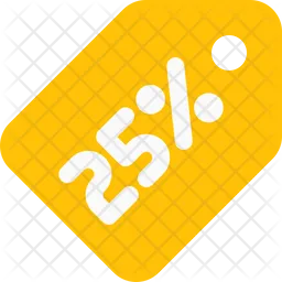 25 Percent Tag  Icon