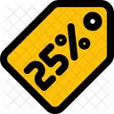 25 Percent Tag  Symbol