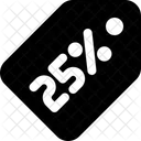 25 Percent Tag 25 Percent Label Discount Tag Icon