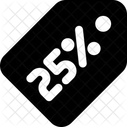 25 Percent Tag  Icon