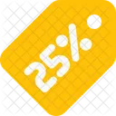 25 Percent Tag 25 Percent Label Discount Tag Icon