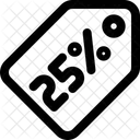 25 Percent Tag  Icon