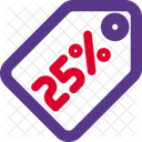 25 Percent Tag  Icon
