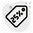 25 Percent Tag 25 Percent Label Discount Tag Icon