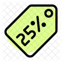 25 Percent Tag 25 Percent Label Discount Tag Icon