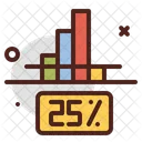 25 Percentage Chart  Icon