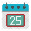 25 Datum Kalender Symbol