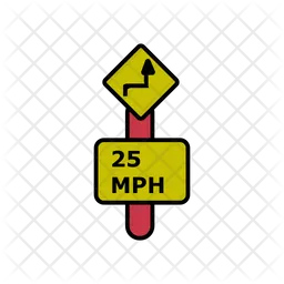25Mph Speed Limit  Icon