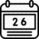 26 Data Calendario Programacao Ícone