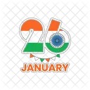 26 De Enero Dia De La Republica India Icono