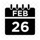 26 Februar Februar Februardatum Symbol