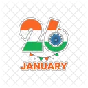 26 January Republic Day Indian Icon