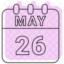 May Calendar Date Icon