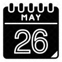 May May 26 Calendar Day Icon