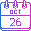 October Calendar Days Time And Date Icon