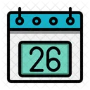 26 Data Calendario Ícone