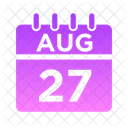 Aug Week Time Icon