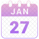 Enero Fecha Calendario Icono