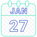 Enero Fecha Calendario Icono