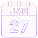 Enero Fecha Calendario Icono