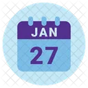 Enero Fecha Calendario Icono