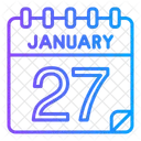 Enero Dia Calendario Icono