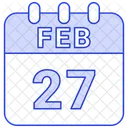 27 De Febrero Fecha Del 27 27 De Febrero Icono